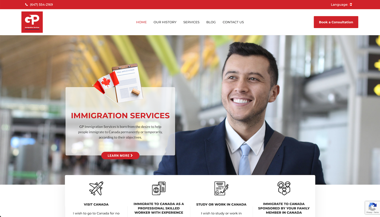 طراحی سایت مهاجرتی