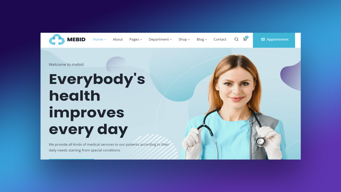 طراحی سایت حرفه ای پزشکی
